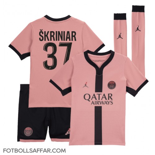 Paris Saint-Germain Milan Skriniar #37 Tredje Dräkt Barn 2024-25 Kortärmad (+ Korta byxor)